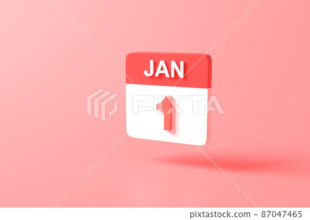 3d calendar icon in minimalistic cartoon style. vector