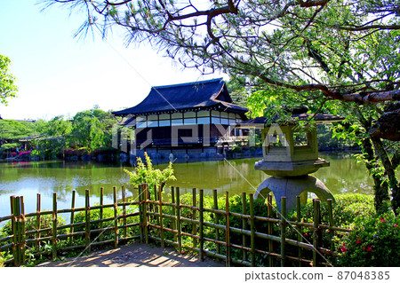 [Kyoto] Heian Jingu / Higashijinen in early summer, Aozora and Naomikan 87048385