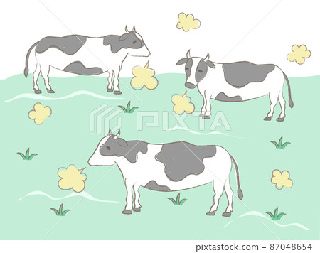 牛打嗝和甲烷氣體排放的插圖 87048654