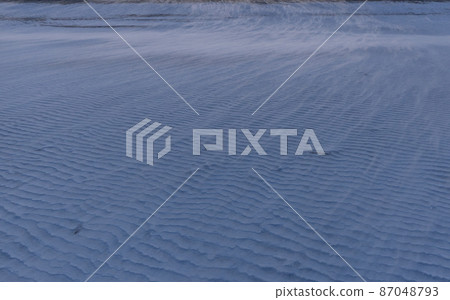 Snowy beach Snowy beach 87048793