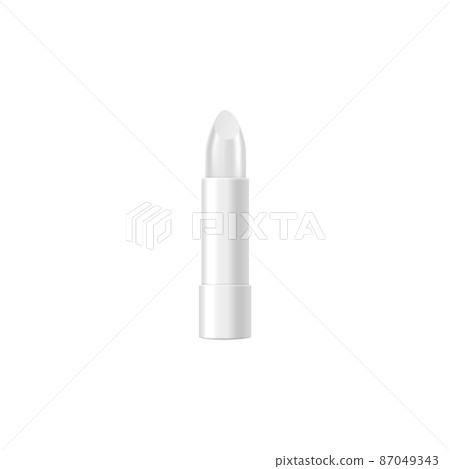 Realistic lipstick mockup, 3d vector illustration isolated on white background. 87049343
