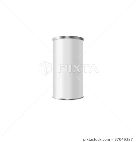 Tube pipe shaped packaging mockup, photo-realistic vector illustration isolated. Tube pipe shaped packaging mockup, photo-realistic vector illustration isolated. 87049387