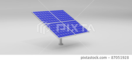 Solar panel concept 3d illustration isolated on background Solar panel concept 3d illustration isolated on background 87051928