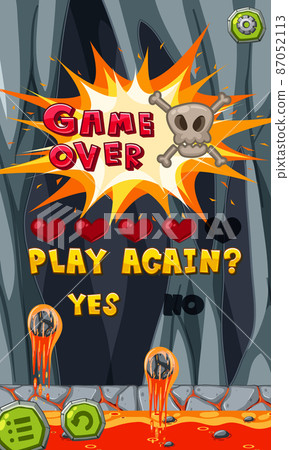 Game over template on mobile game Game over template on mobile game 87052113