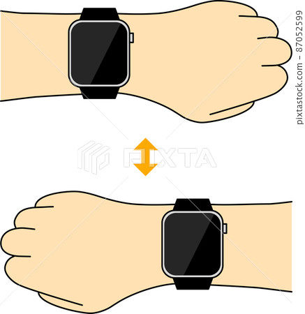 Replacing the smartwatch (dark screen) with the left and right hands Replacing the smartwatch (dark screen) with the left and right hands 87052599