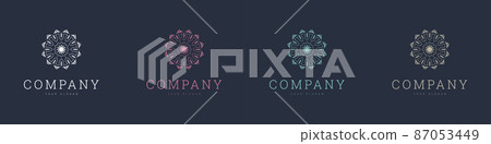 creative mandala vector logo template brand retro 87053449