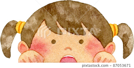 Illustration of a girl who pops out 87053671