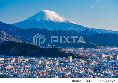 （靜岡縣）靜岡市和富士山的城市風光 87053856