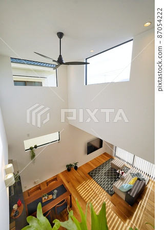 Large living-dining room with a colonnade 87054222