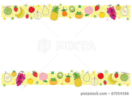 Fruit frame background material polka dot background yellow Fruit frame background material polka dot background yellow 87054386