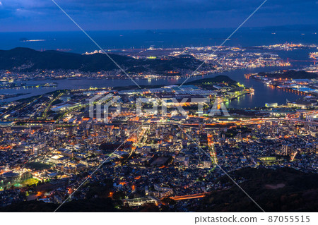 《Fukuoka Prefecture》 Night view of Mt. Sarakura ・ Three major night views of New Japan 《Fukuoka Prefecture》 Night view of Mt. Sarakura ・ Three major night views of New Japan 87055515
