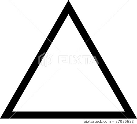 一個細細的黑色三角形,帶有易於疊加在插圖 no.01 上的線條 一個細細的黑色三角形,帶有易於疊加在插圖 no.01 上的線條 87056658