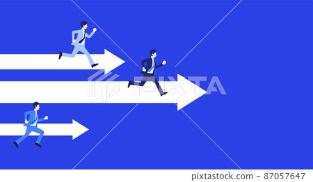 Running businessman Running businessman 87057647