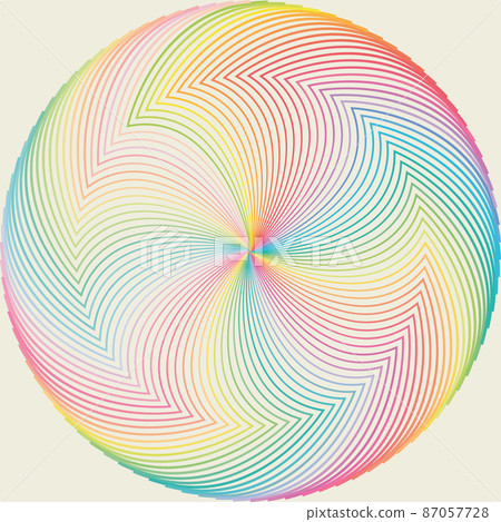 Vector illustration drawing of Spectral multicolored lines in circle abstract pattern and textures. colrful polychrome segment Vector illustration drawing of Spectral multicolored lines in circle abstract pattern and textures. colrful polychrome segment 87057728
