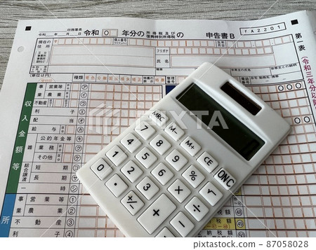 納稅申報表 B 和計算器 87058028
