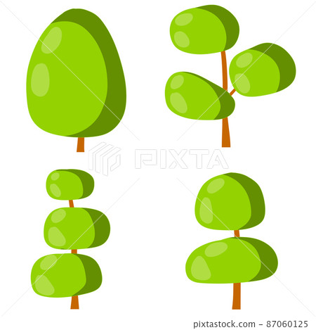 Trees for summer nature. Park and forest with green leaves. 87060125
