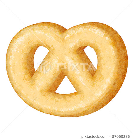 Heart-shaped plain die-cut cookie illustration Heart-shaped plain die-cut cookie illustration 87060286