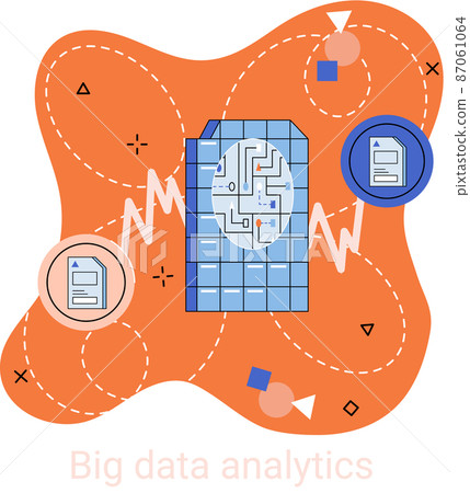 Big data analytics. Process of analyzing complex data sources for effective business decisions metaphor 87061064