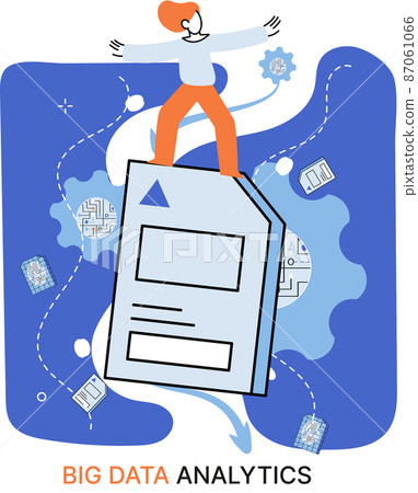 Big data analytics. Process of analyzing complex data sources for effective business decisions metaphor Big data analytics. Process of analyzing complex data sources for effective business decisions metaphor 87061066