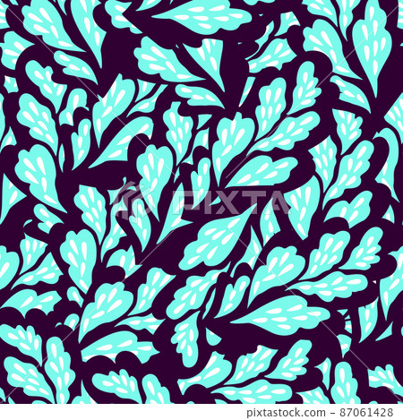 Elegance seamless pattern with plant organic psychedelic structures and elements. 87061428