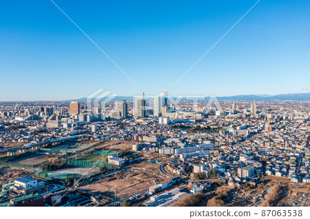 鳥瞰“埼玉縣”藍天和埼玉新都心 87063538