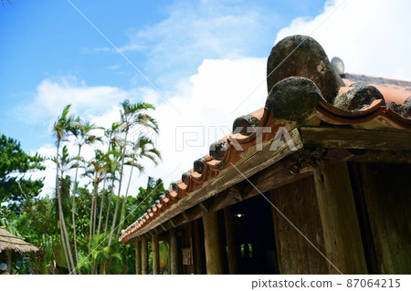 Living in Okinawa, landscape with traditional architecture Living in Okinawa, landscape with traditional architecture 87064215