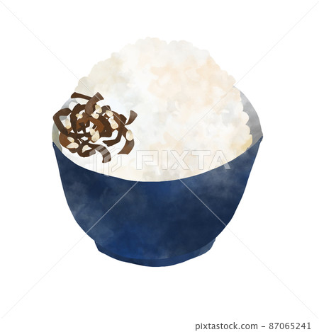 早餐海帶飯水彩風格插圖 早餐海帶飯水彩風格插圖 87065241