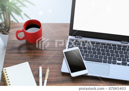 Smartphone and PC remote work online class 87065403