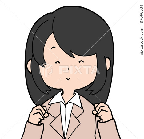 鬆散的女性角色插圖拳頭姿勢 鬆散的女性角色插圖拳頭姿勢 87066034