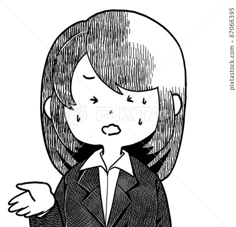鬆散的女性角色姿勢伸出手 鬆散的女性角色姿勢伸出手 87066395