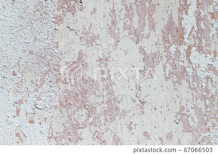 Cracked, peeling, painted concrete wall Cracked, peeling, painted concrete wall 87066503