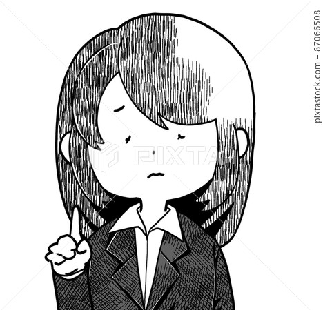 鬆散的女性角色指向姿勢 鬆散的女性角色指向姿勢 87066508