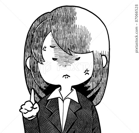 鬆散的女性角色指向姿勢 鬆散的女性角色指向姿勢 87066528