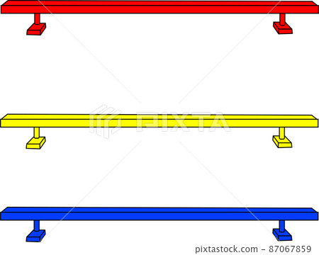 Illustration of a balance beam that keeps balance 87067859