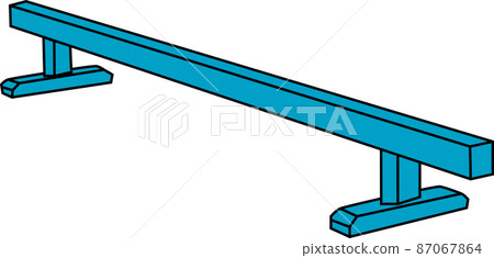 Illustration material of balance beam Illustration material of balance beam 87067864