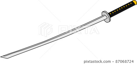 Illustration material of simple Japanese sword Illustration material of simple Japanese sword 87068724