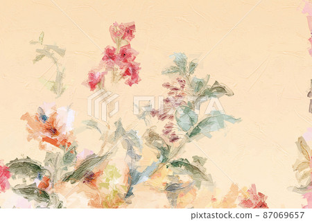 Abstract beautiful oil painting flower vintage illustration 87069657