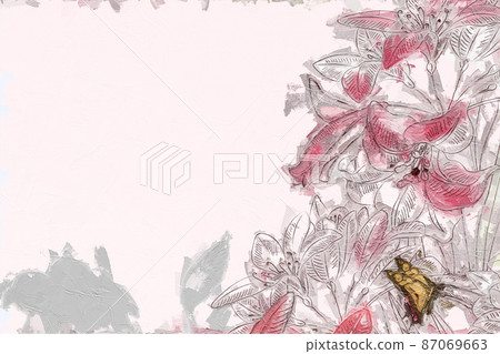 Abstract beautiful oil painting flower vintage illustration Abstract beautiful oil painting flower vintage illustration 87069663