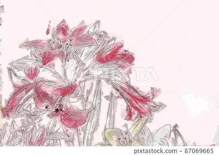 Abstract beautiful oil painting flower vintage illustration Abstract beautiful oil painting flower vintage illustration 87069665