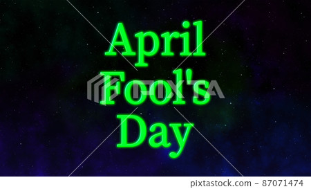 April Fools April 1st English text message card 87071474
