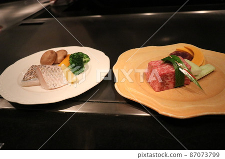 在大隈私人海灘（沖繩縣）鐵板燒享用晚餐 87073799