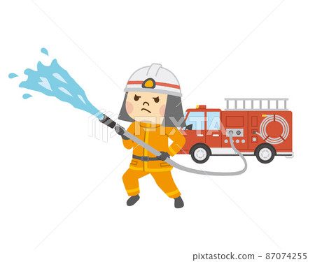 Firefighters doing digestive activities 87074255