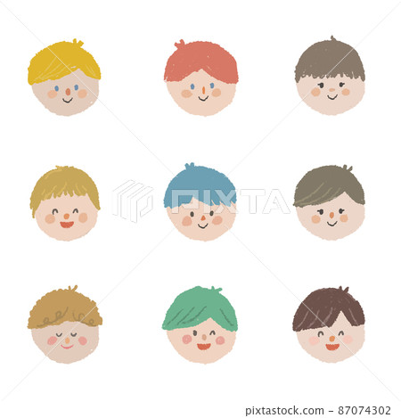 男孩的臉圖 87074302