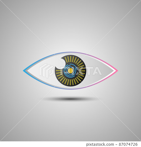 Modern designed colorful eye logo. vector illustration 87074726
