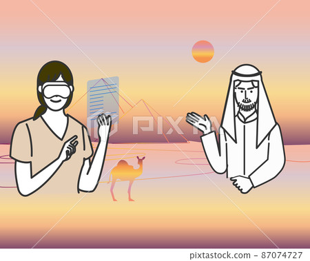 People traveling in VR People traveling in VR 87074727