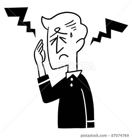 A man with a headache A man with a headache 87074769