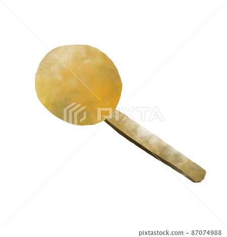 日式點心、粘在竹籤上的 kinako mochi、水彩風格的插圖 87074988