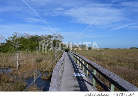Boardwalk at Pa Hay Okee in Everglades National Park, Florida. Boardwalk at Pa Hay Okee in Everglades National Park, Florida. 87075164