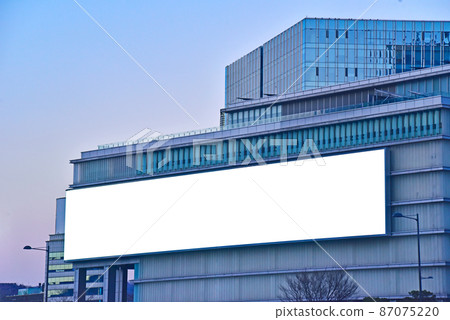 Background of billboard advertisement mock-up on the exterior wall of the building Background of billboard advertisement mock-up on the exterior wall of the building 87075220