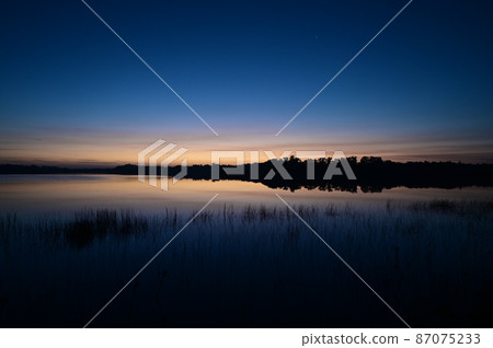 Venus and sunrise over Nine Mile Pond in Everglades National Park, Florida. 87075233
